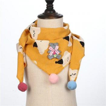 Bufanda Triangular para Niños y Niñas en Estilo Otoño