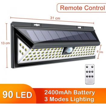 Luz de Pared LED Solar Impermeable para Jardín