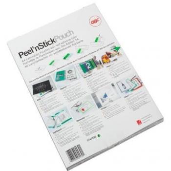 GBC Laminierfolien A4, selbstklebend, 100er Pack, Glänzend, 125 mic