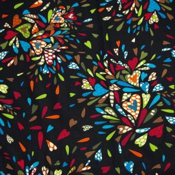 140cm x 100cm Black Background Cotton