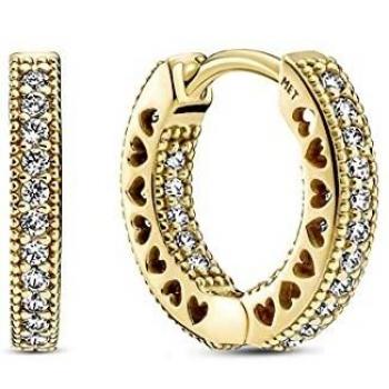 Pendientes de Aro Pandora chapados en oro amarillo con circonitas 266317C01