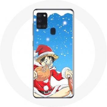 Funda Samsung Galaxy A21s Luffy Navideña 2023
