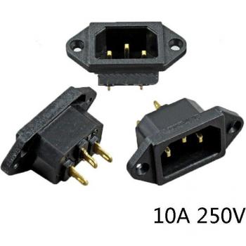 Enchufe MultiFunción Latón 3 Pin 10A