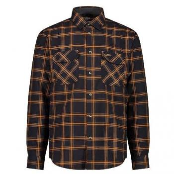 CMP Langarmhemd Herren aus recyceltem Polyester, Grau 54
