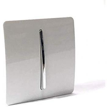 Trendi ART-SS2 1 Gang 2 Way 10 Amp Rocker Chrome Light Switch in Glossy White