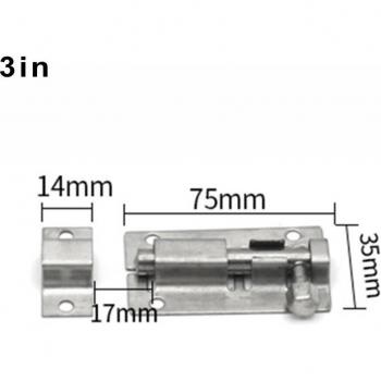 4 Inch Silver Stainless Steel Door Sliding Lock Barrel Bolt