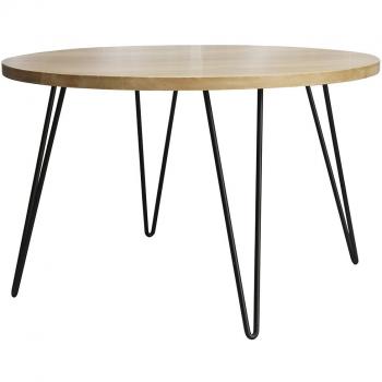 Mesa redonda D116 cm en mango macizo VIBES