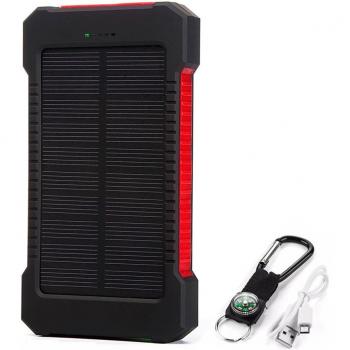 Solar Powerbank 20000 mAh con Doble Puerto USB y Luz LED