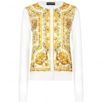 Dolce & Gabbana Women's Elegant White Cardigan M