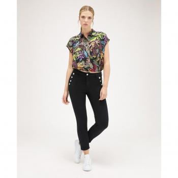 Motivi Pantalón Estilo Slim con Botones