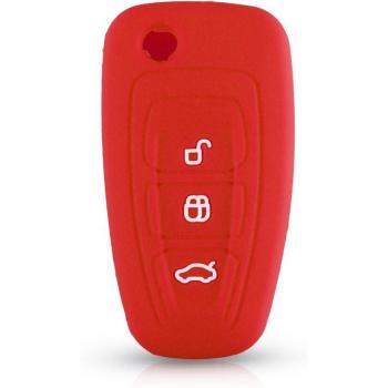 KEYYOU 3 Button Silicone Car Key Case for Focus