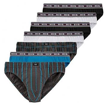 H.I.S Baumwoll-Stretch Herren Slip 7er Pack