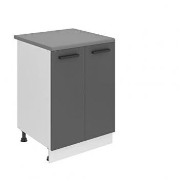 Meuble Cuisine Bas Argent Mat BELINI SD19
