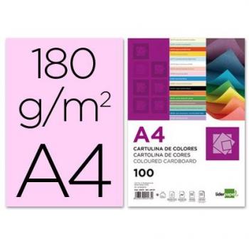 Cartulina A4 rose 180g/m2
