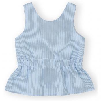Blusa de niña con cintura elástica en tejido de rayas