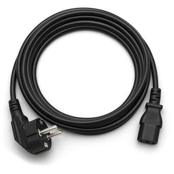 Fournisseur de câble d’alimentation Wiltec 4 m noir, fiche coudée, usage intérieur