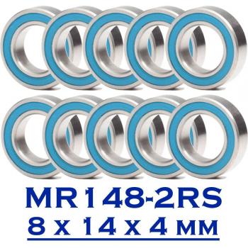 Roulements MR148RS 8X14X4mm (10 pièces) pour Modélisme