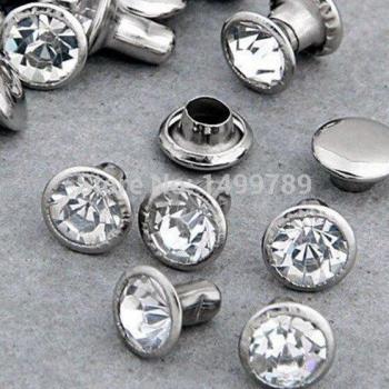 100 Sets of 5mm Rhinestone Nailhead Spots