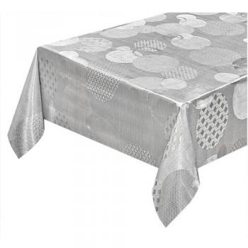 Nappe Anti-Taches PVC Gris pour Table 140x550 cm