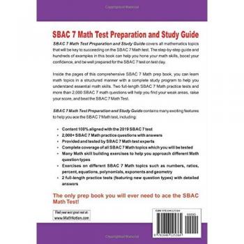 SBAC 7 Math Test Preparation and Study Guide: The Most Comprehensive Prep Book with Two Full-Length SBAC Math Tests