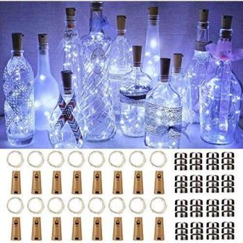 16 Stück Lichterkette für Flaschen JRing 20 LEDs 2M