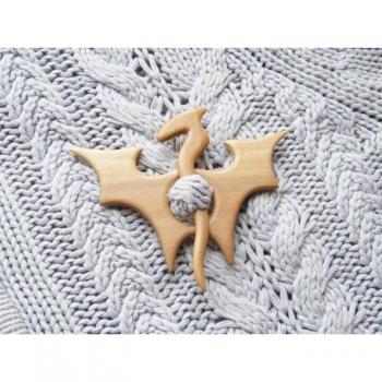 Broche mignonne en bois pour femmes
