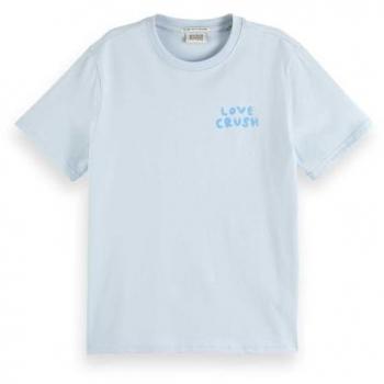 Scotch & Soda T-Shirt Blu Chiaro Manica Corta Regular Fit S