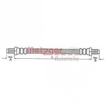Metzger Bremsschlauch vorne Escort II