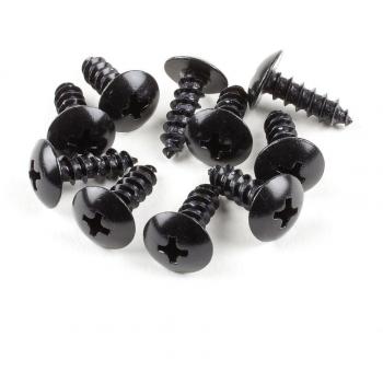 Lot de vis carénage M5x12 en alu noir (10 pièces)