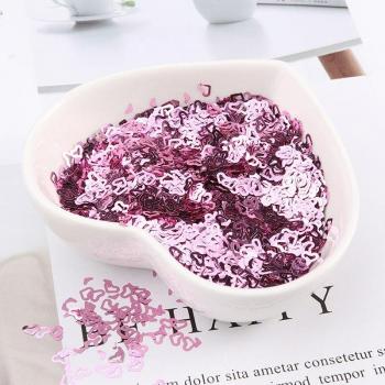 4mm Hollow Heart Sequins for Nail Art, 10g Pack