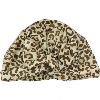 Bonnet de douche imperméable à motif léopard