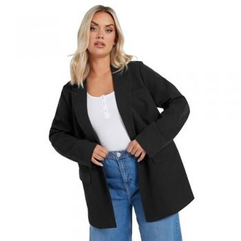 Tailored Black Blazer for Women, Size 22