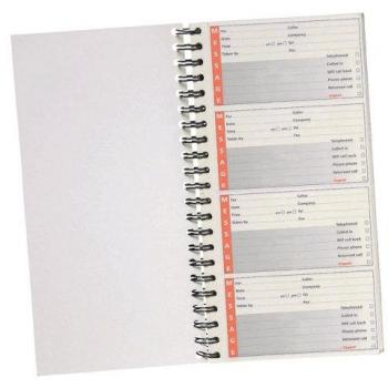 Office Telephone Message Book Wirebound Carbonless 320 Notes 80 Pages
