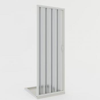 Porte de douche pliable Giglio, PVC 140 × 185 cm – ouverture latérale