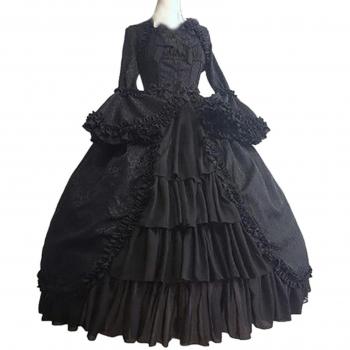 Kakanwo Robe Cour Carré avec Nœud pour Halloween