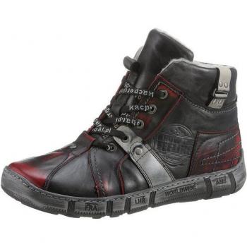 Herren Winterboots KACPER 44 in Rot und Grau – mit Innenriessverschluss