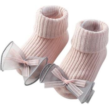 Bébé chaussons antidérapants en dentelle florale – 0‑18 mois, pour filles et garçons