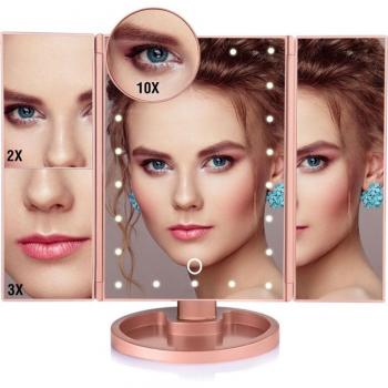 Espejo Vanity con Luz LED y Aumento 1X/2X/3X/10X