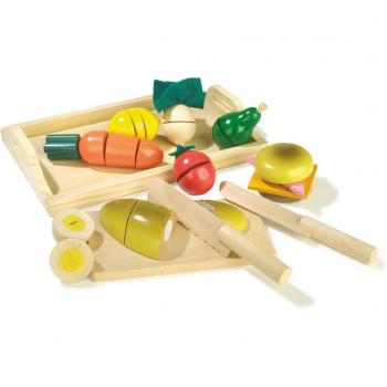 Conjunto de Brinquedos de Madeira para Almoço