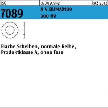 BUMAX109 100er Pack Unterlegscheiben – ISO 7089 Edelstahl 8,4 mm, 300HV