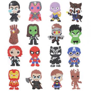 Eocici 16 Piezas de Diamantes 5D Marvel: Kit de Artesanía y Regalo