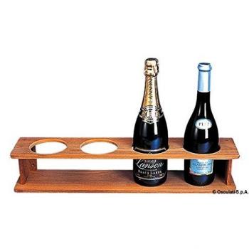 Arc Teak 4-Bottle Rack