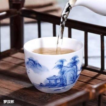 Kungfu Blue‑White Ceramic Tea Tablet from Jingdezhen