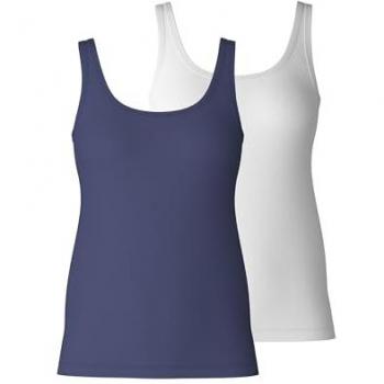 CALIDA Damen Unterhemd Special, 2 Stück, Blau