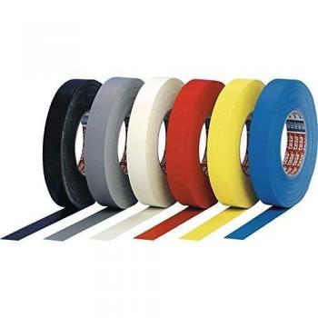 Tesa Gewebeband, 19 mm x 50 m, gelb hoch wetterfest, reißfest, aber von Hand einreißbar (57230-00003-01)