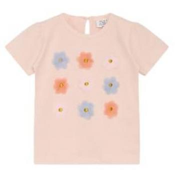 Hust&Claire T-Shirt für Mädchen mit Tüll-Blumen in rosa