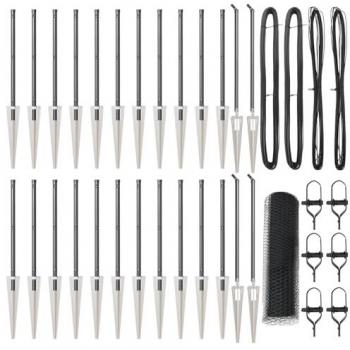 Vidaxl Clôture Gris 1x50 m – Poteaux en Acier Recouvert de PVC