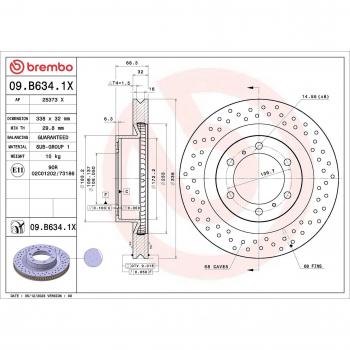 Brembo 09B6341X OEM Replacement Disc