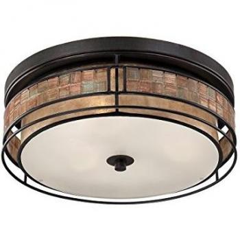 Laguna 3 Light Large Flush Mount Ceiling Light Renaissance Copper E27