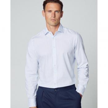 Hackett Camisa de Rayas Azul Claro